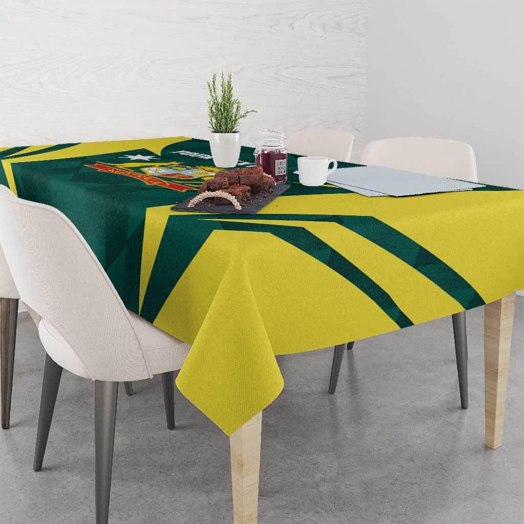 Australia Cricket Custom Tablecloth Go Aussie Dynamic Green - Aussie Hoodie