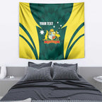 Australia Cricket Custom Tapestry Go Aussie Dynamic Green - Aussie Hoodie