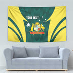 Australia Cricket Custom Tapestry Go Aussie Dynamic Green - Aussie Hoodie