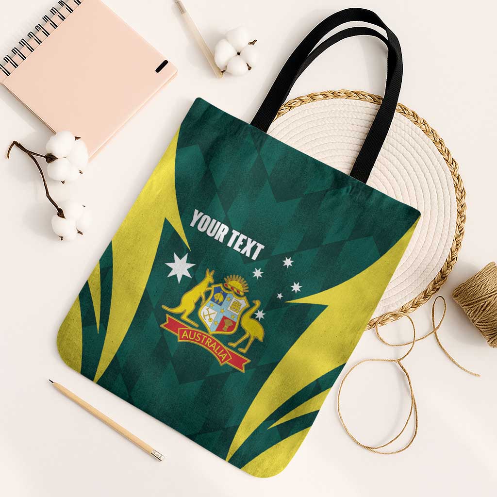 Australia Cricket Custom Tote Bag Go Aussie Dynamic Green - Aussie Hoodie