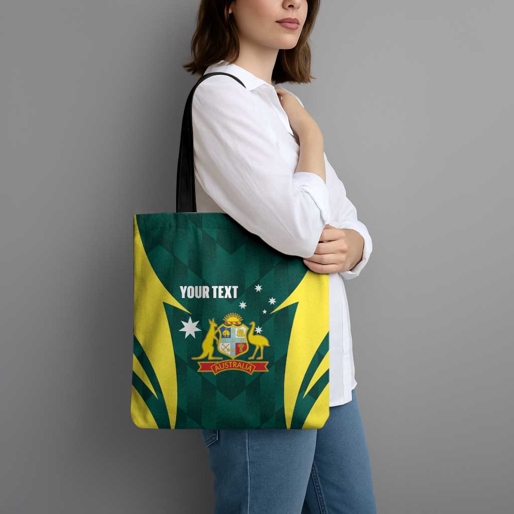 Australia Cricket Custom Tote Bag Go Aussie Dynamic Green - Aussie Hoodie