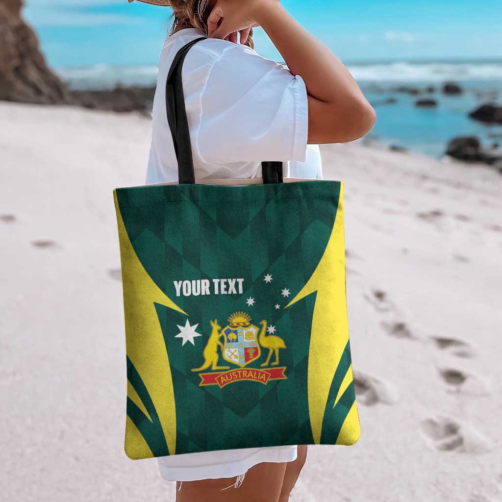 Australia Cricket Custom Tote Bag Go Aussie Dynamic Green - Aussie Hoodie