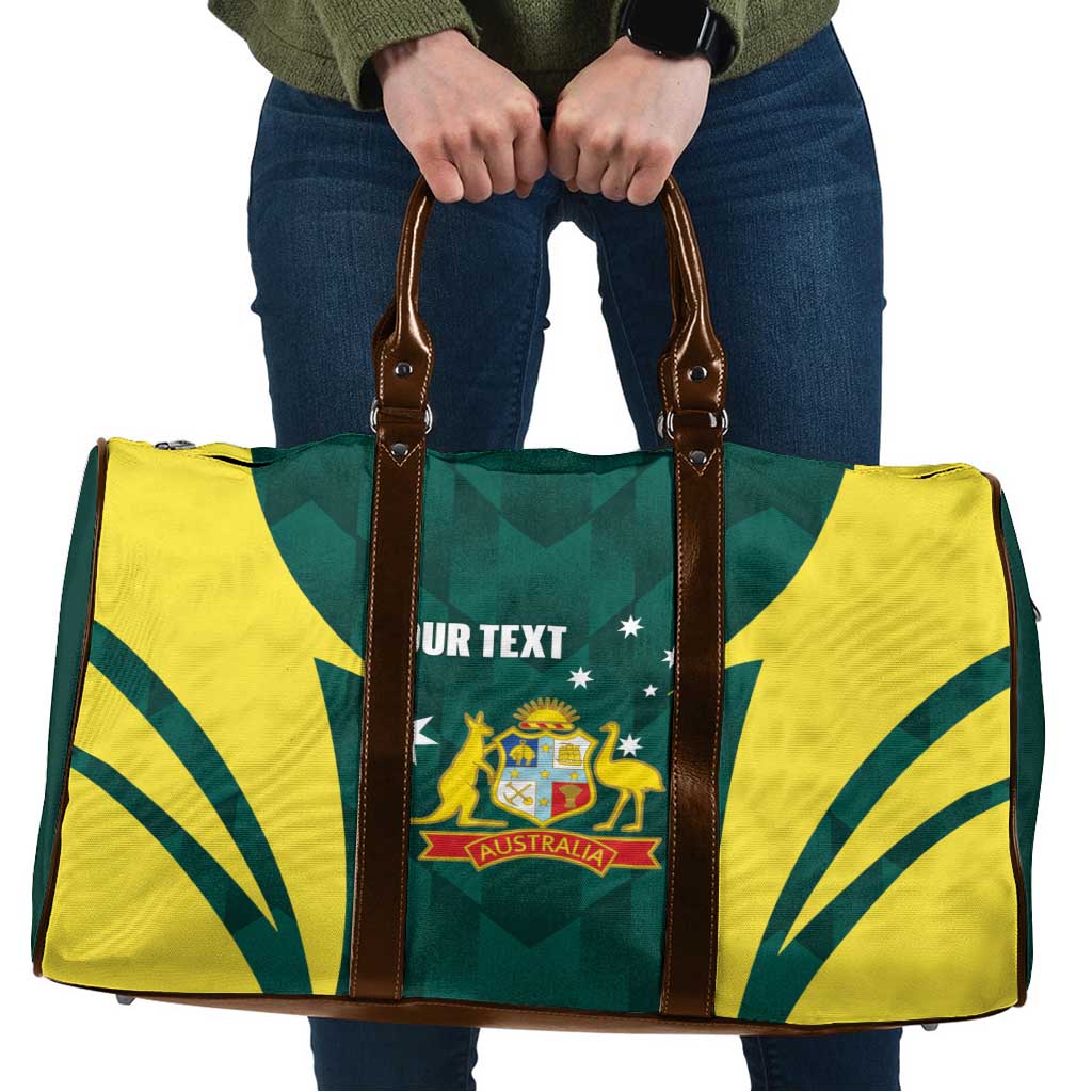 Australia Cricket Custom Travel Bag Go Aussie Dynamic Green - Aussie Hoodie
