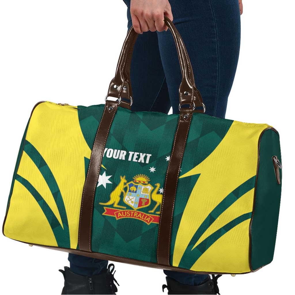 Australia Cricket Custom Travel Bag Go Aussie Dynamic Green - Aussie Hoodie