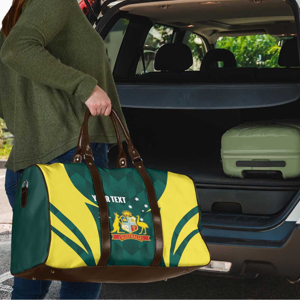 Australia Cricket Custom Travel Bag Go Aussie Dynamic Green - Aussie Hoodie