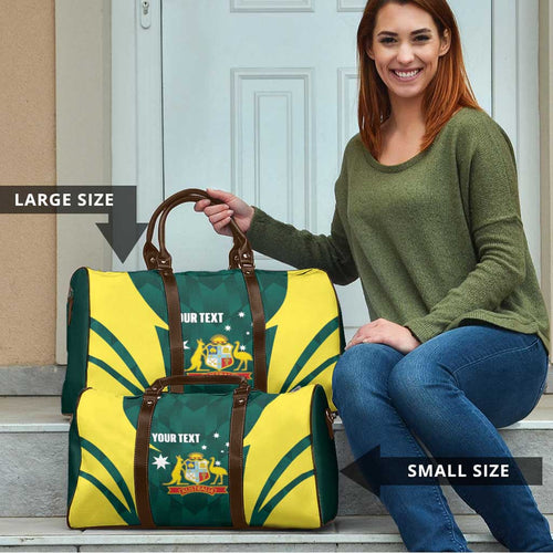 Australia Cricket Custom Travel Bag Go Aussie Dynamic Green - Aussie Hoodie
