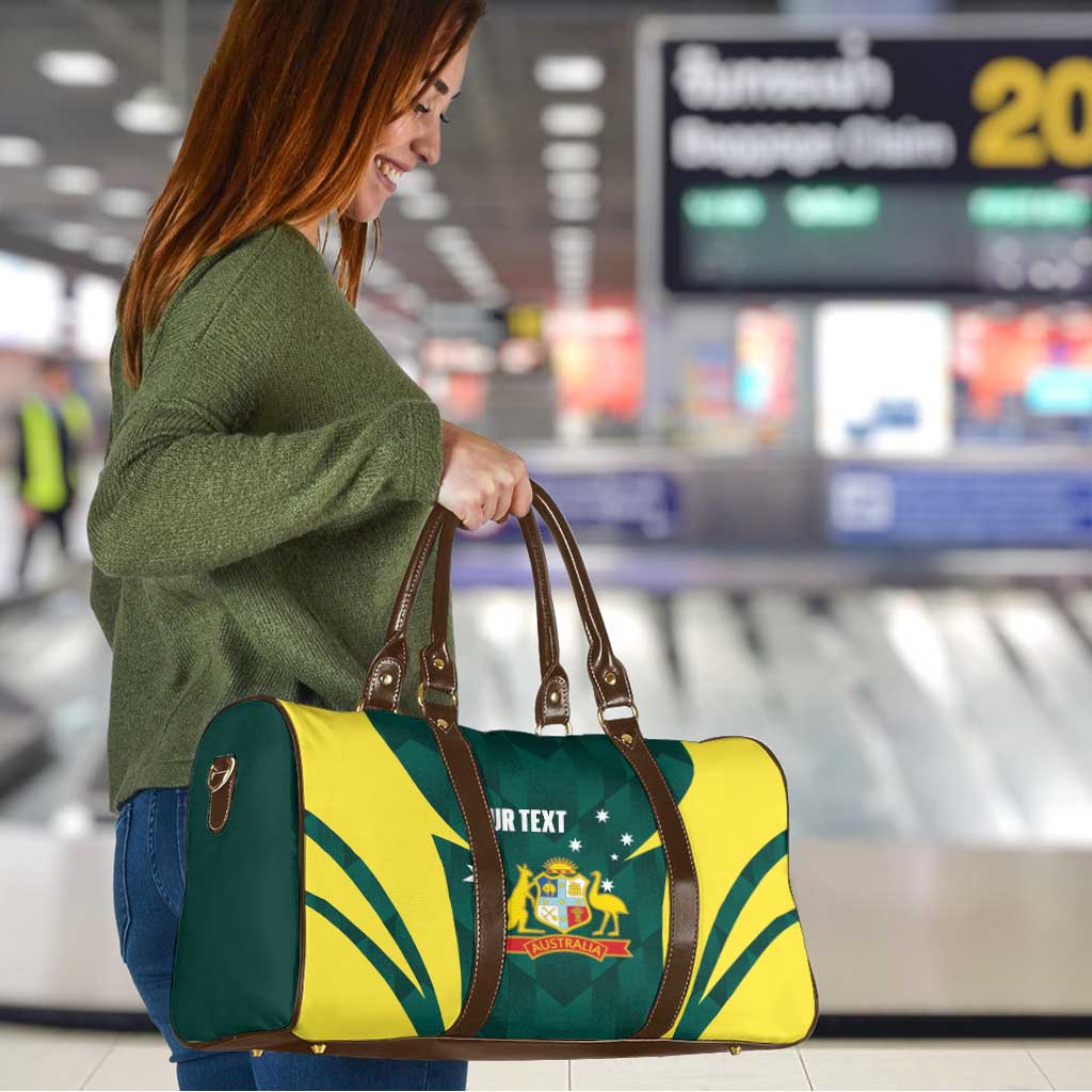 Australia Cricket Custom Travel Bag Go Aussie Dynamic Green - Aussie Hoodie