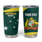 Australia Cricket Custom Tumbler Cup Go Aussie Dynamic Green - Aussie Hoodie
