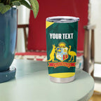 Australia Cricket Custom Tumbler Cup Go Aussie Dynamic Green - Aussie Hoodie