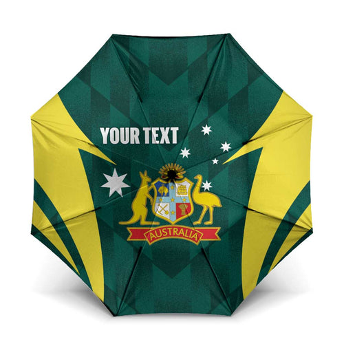 Australia Cricket Custom Umbrella Go Aussie Dynamic Green - Aussie Hoodie