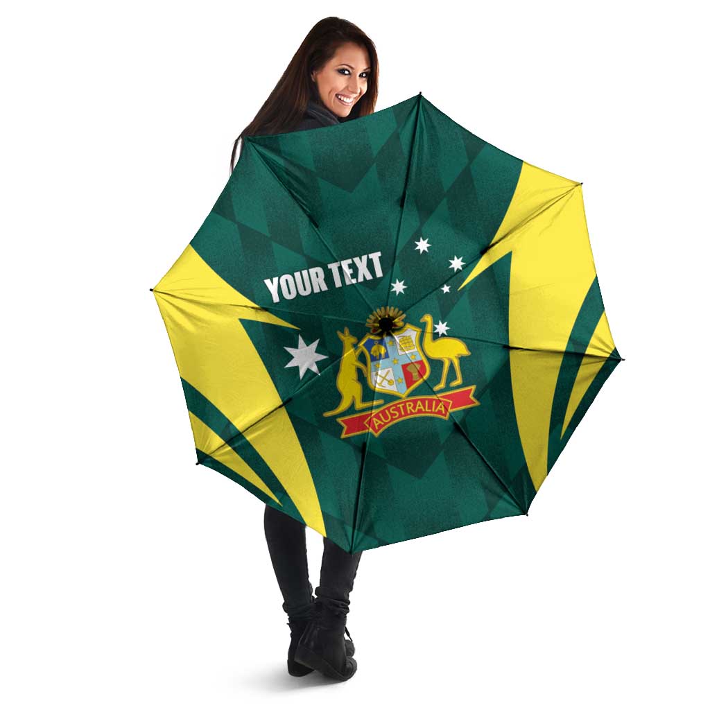 Australia Cricket Custom Umbrella Go Aussie Dynamic Green - Aussie Hoodie