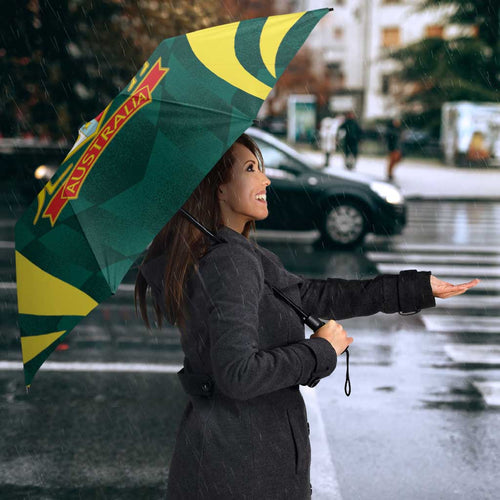 Australia Cricket Custom Umbrella Go Aussie Dynamic Green - Aussie Hoodie