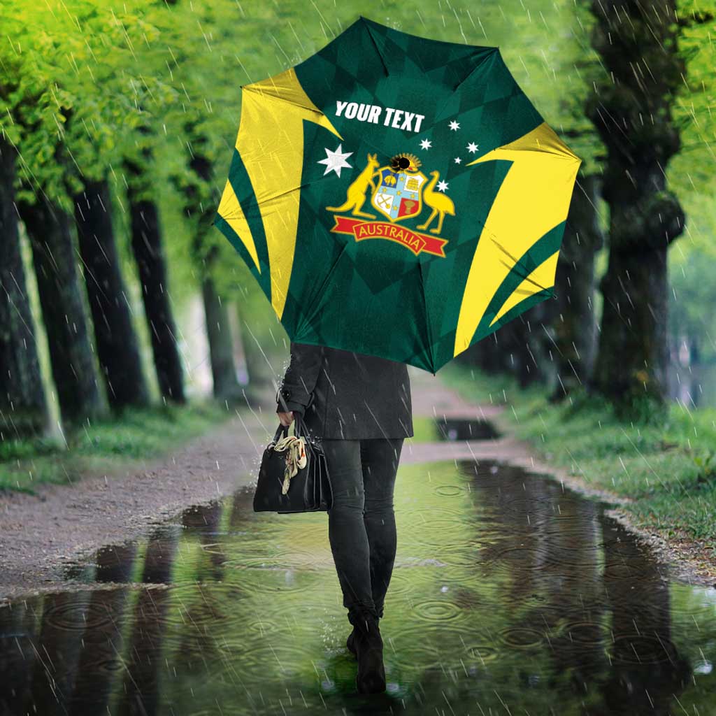 Australia Cricket Custom Umbrella Go Aussie Dynamic Green - Aussie Hoodie