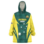 Australia Cricket Custom Wearable Blanket Hoodie Go Aussie Dynamic Green - Aussie Hoodie