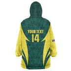 Australia Cricket Custom Wearable Blanket Hoodie Go Aussie Dynamic Green - Aussie Hoodie