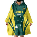 Australia Cricket Custom Wearable Blanket Hoodie Go Aussie Dynamic Green - Aussie Hoodie