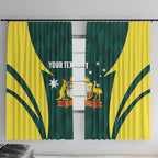 Australia Cricket Custom Window Curtain Go Aussie Dynamic Green - Aussie Hoodie