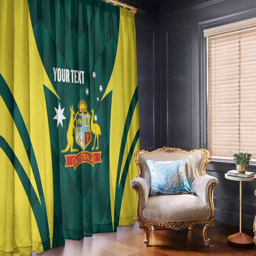 Australia Cricket Custom Window Curtain Go Aussie Dynamic Green - Aussie Hoodie