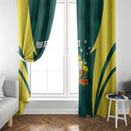 Australia Cricket Custom Window Curtain Go Aussie Dynamic Green - Aussie Hoodie
