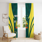 Australia Cricket Custom Window Curtain Go Aussie Dynamic Green - Aussie Hoodie