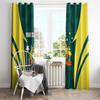 Australia Cricket Custom Window Curtain Go Aussie Dynamic Green - Aussie Hoodie
