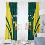 Australia Cricket Custom Window Curtain Go Aussie Dynamic Green - Aussie Hoodie