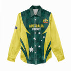 Australia Cricket Custom Women Casual Shirt Go Aussie Dynamic Green - Aussie Hoodie
