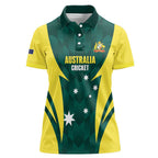 Australia Cricket Custom Women Polo Shirt Go Aussie Dynamic Green - Aussie Hoodie