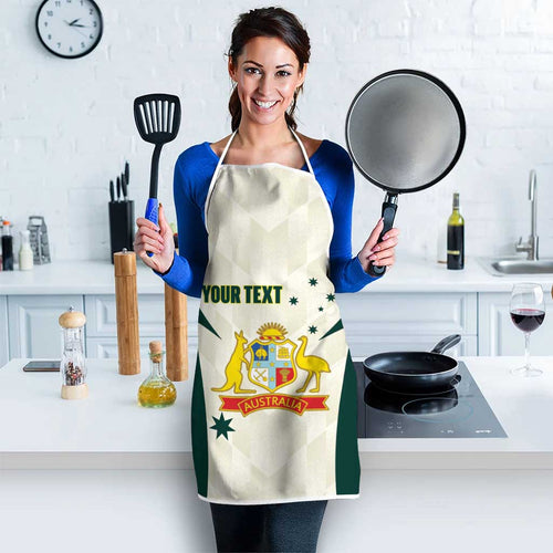 Australia Cricket Custom Apron Go Aussie Test Dynamic White - Aussie Hoodie