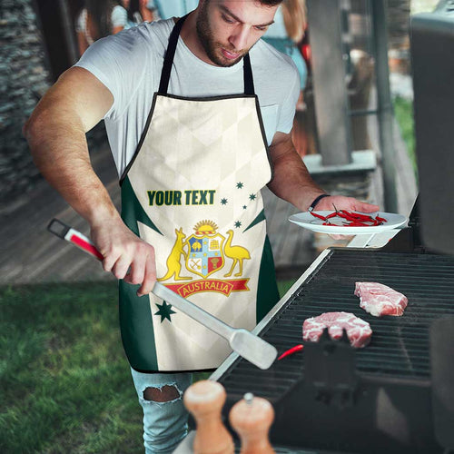 Australia Cricket Custom Apron Go Aussie Test Dynamic White - Aussie Hoodie