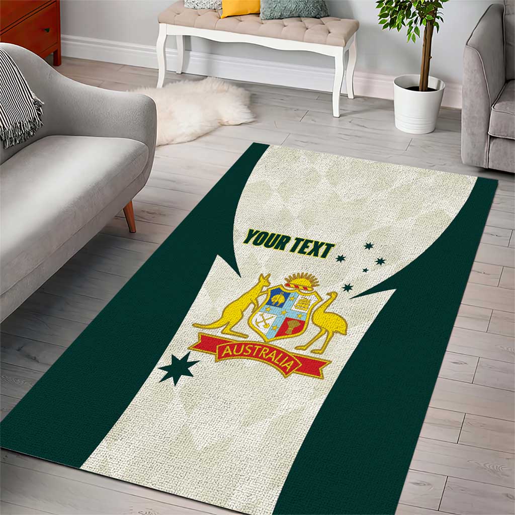 Australia Cricket Custom Area Rug Go Aussie Test Dynamic White - Aussie Hoodie