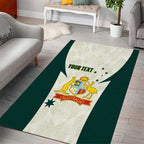 Australia Cricket Custom Area Rug Go Aussie Test Dynamic White - Aussie Hoodie