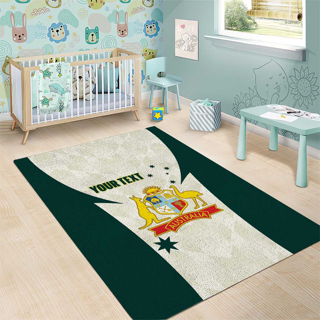 Australia Cricket Custom Area Rug Go Aussie Test Dynamic White - Aussie Hoodie