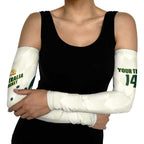 Australia Cricket Custom Arm Sleeves Go Aussie Test Dynamic White - Aussie Hoodie