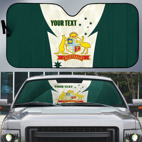 Australia Cricket Custom Auto Sun Shade Go Aussie Test Dynamic White - Aussie Hoodie
