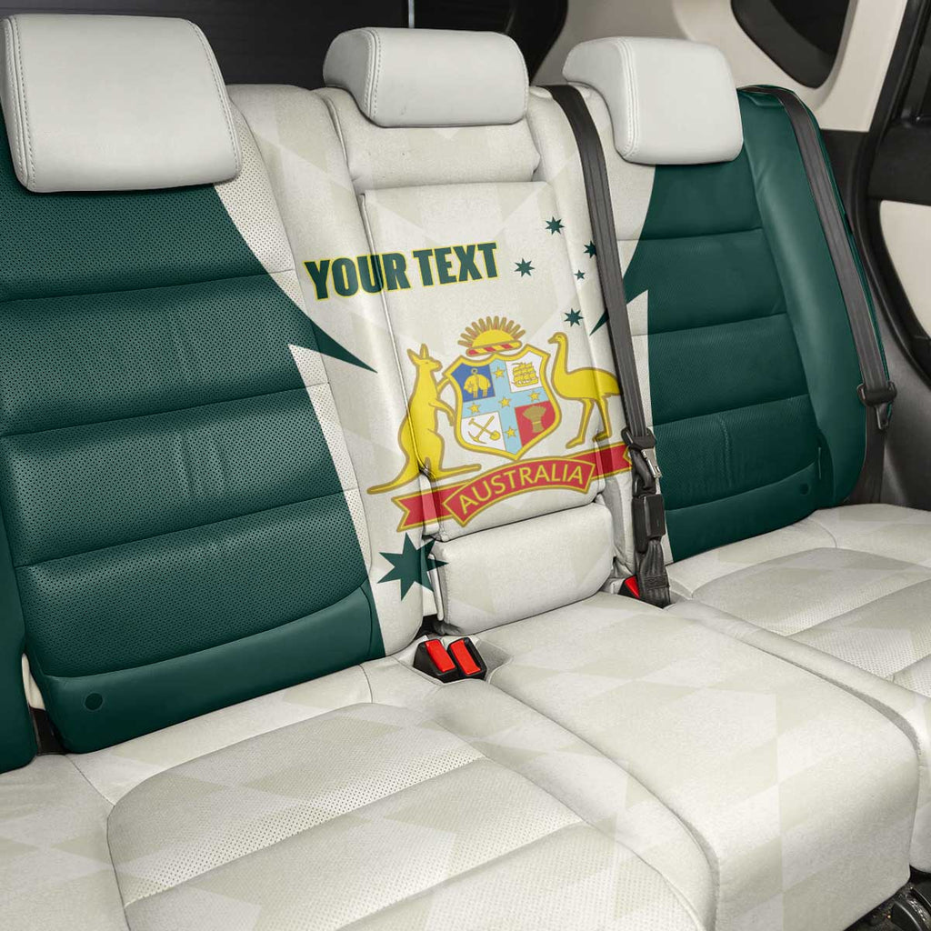 Australia Cricket Custom Back Car Seat Cover Go Aussie Test Dynamic White - Aussie Hoodie
