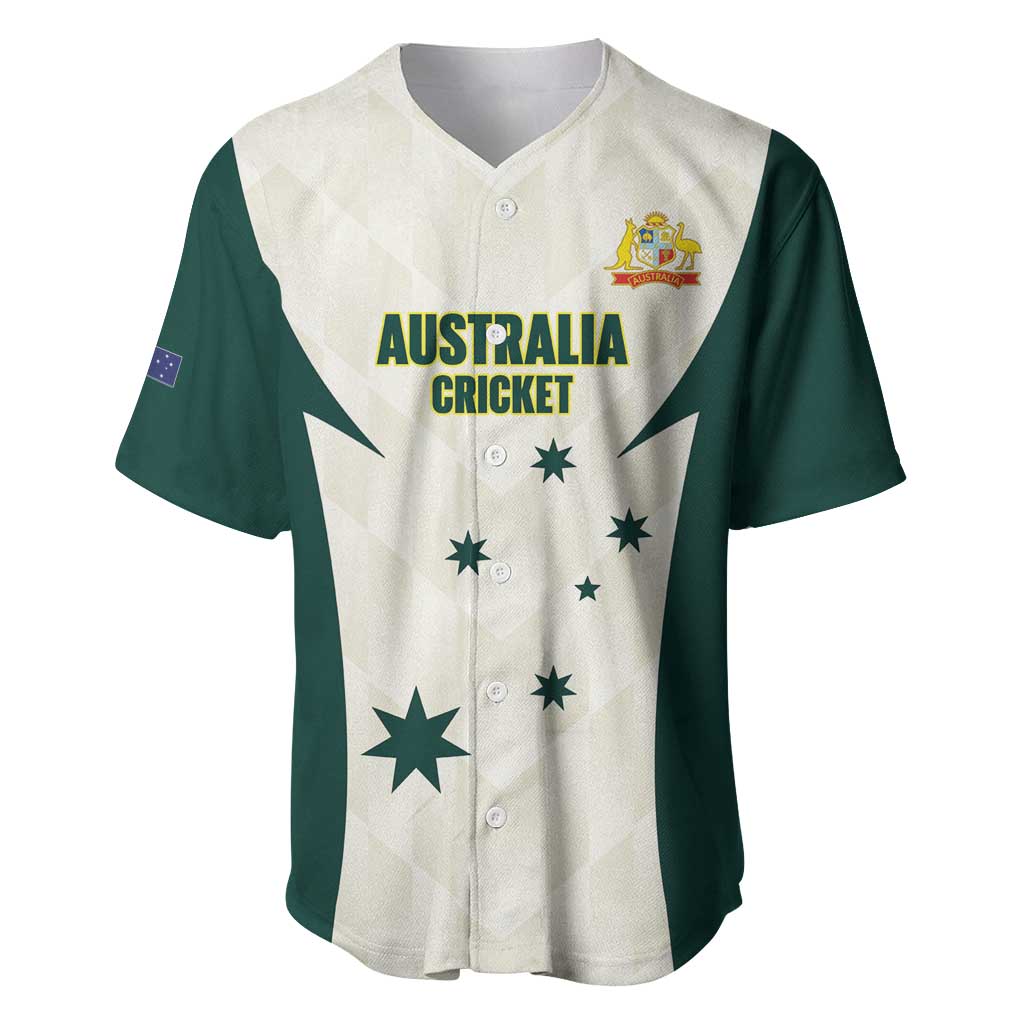 Australia Cricket Custom Baseball Jersey Go Aussie Test Dynamic White - Aussie Hoodie