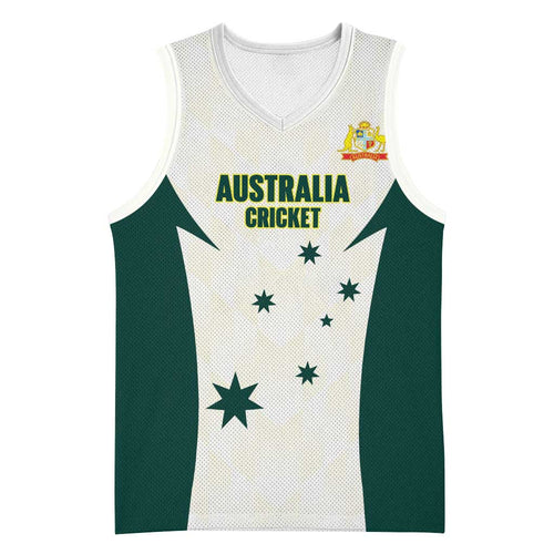 Australia Cricket Custom Basketball Jersey Go Aussie Test Dynamic White - Aussie Hoodie