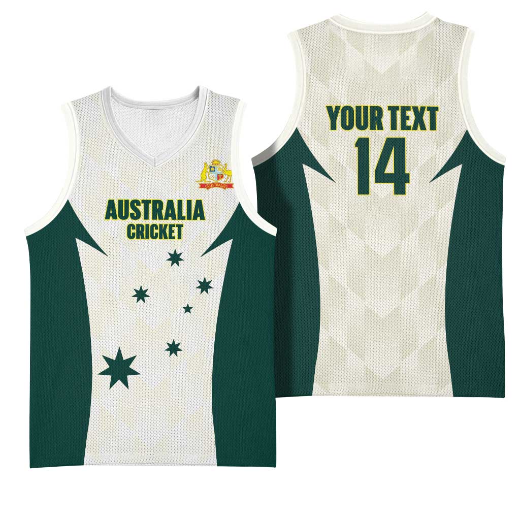 Australia Cricket Custom Basketball Jersey Go Aussie Test Dynamic White - Aussie Hoodie