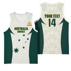 Australia Cricket Custom Basketball Jersey Go Aussie Test Dynamic White - Aussie Hoodie