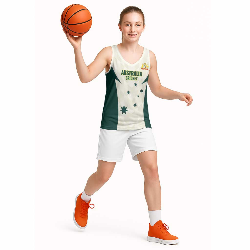 Australia Cricket Custom Basketball Jersey Go Aussie Test Dynamic White - Aussie Hoodie