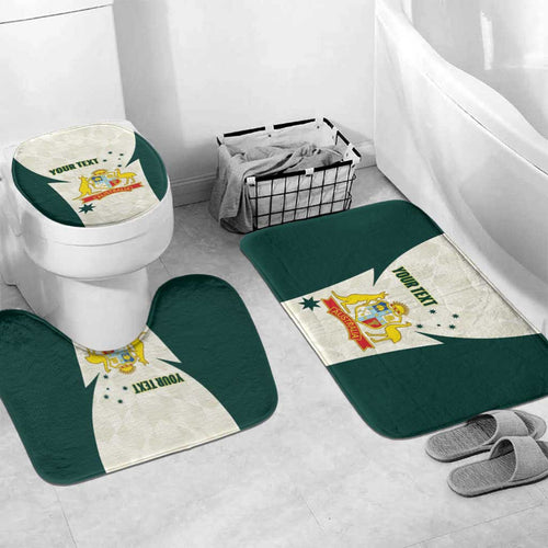 Australia Cricket Custom Bathroom Set Go Aussie Test Dynamic White - Aussie Hoodie