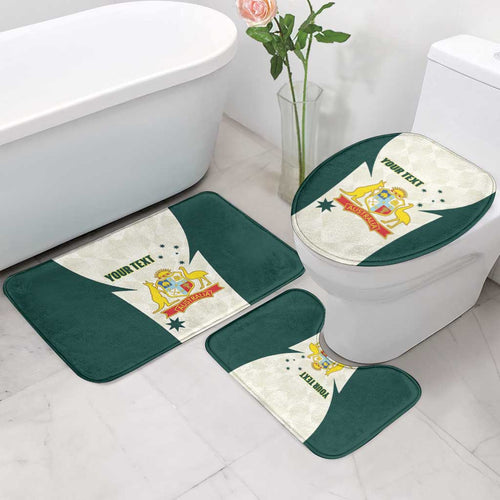 Australia Cricket Custom Bathroom Set Go Aussie Test Dynamic White - Aussie Hoodie