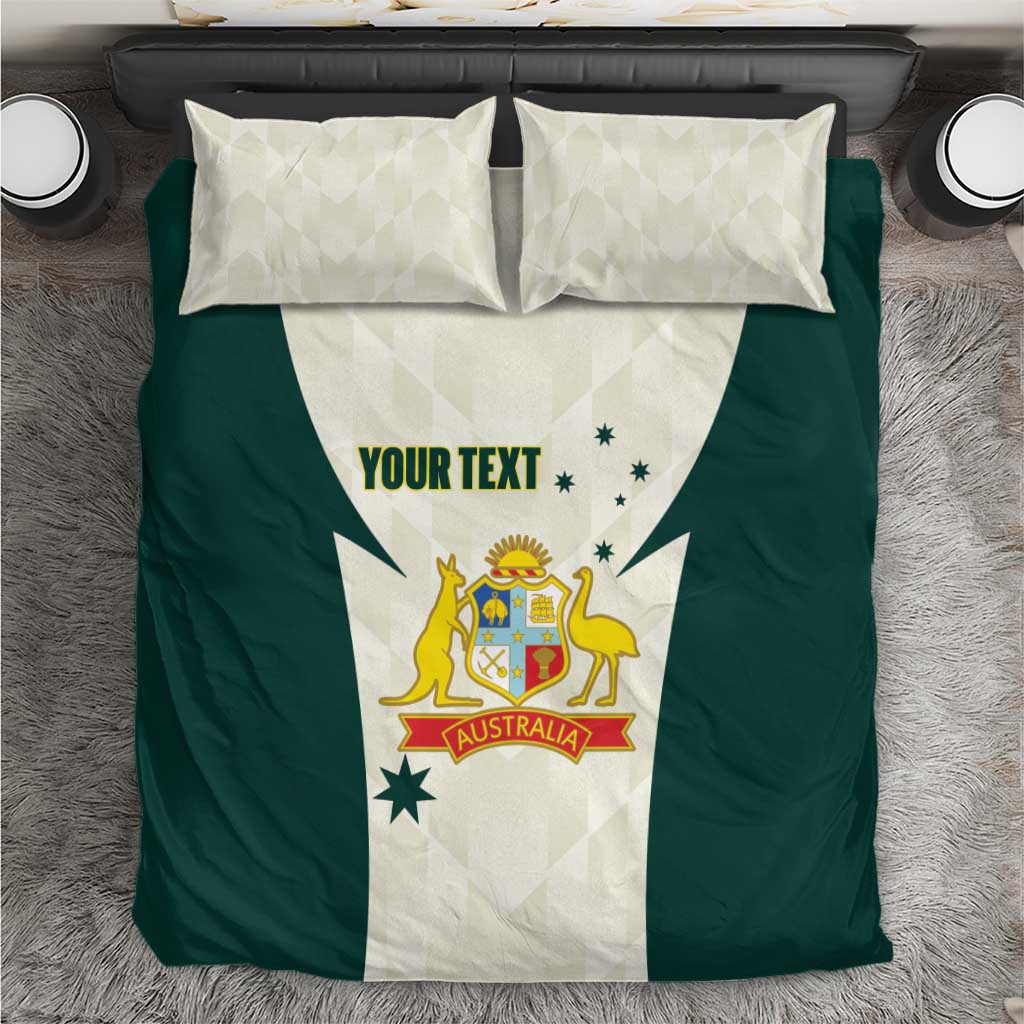 Australia Cricket Custom Bedding Set Go Aussie Test Dynamic White - Aussie Hoodie