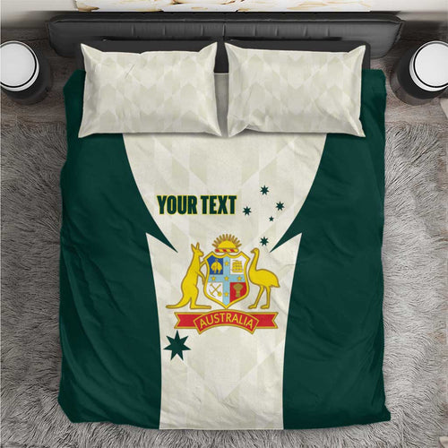 Australia Cricket Custom Bedding Set Go Aussie Test Dynamic White - Aussie Hoodie