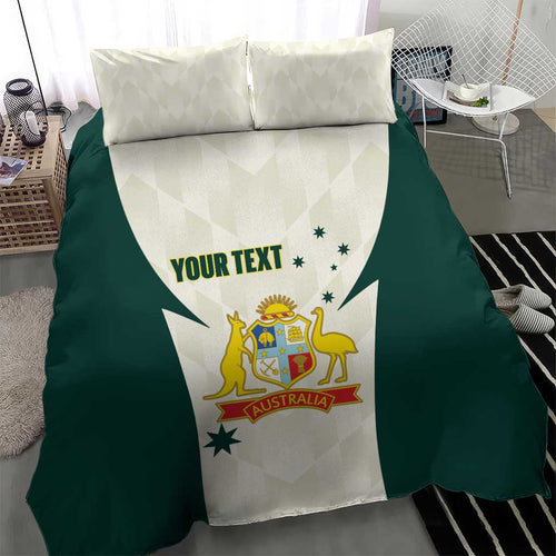 Australia Cricket Custom Bedding Set Go Aussie Test Dynamic White - Aussie Hoodie