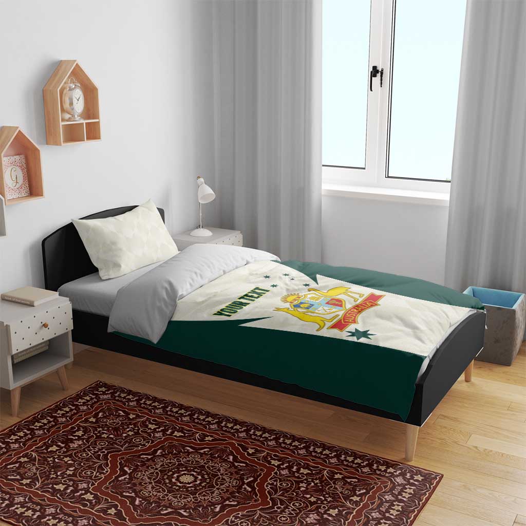 Australia Cricket Custom Bedding Set Go Aussie Test Dynamic White - Aussie Hoodie