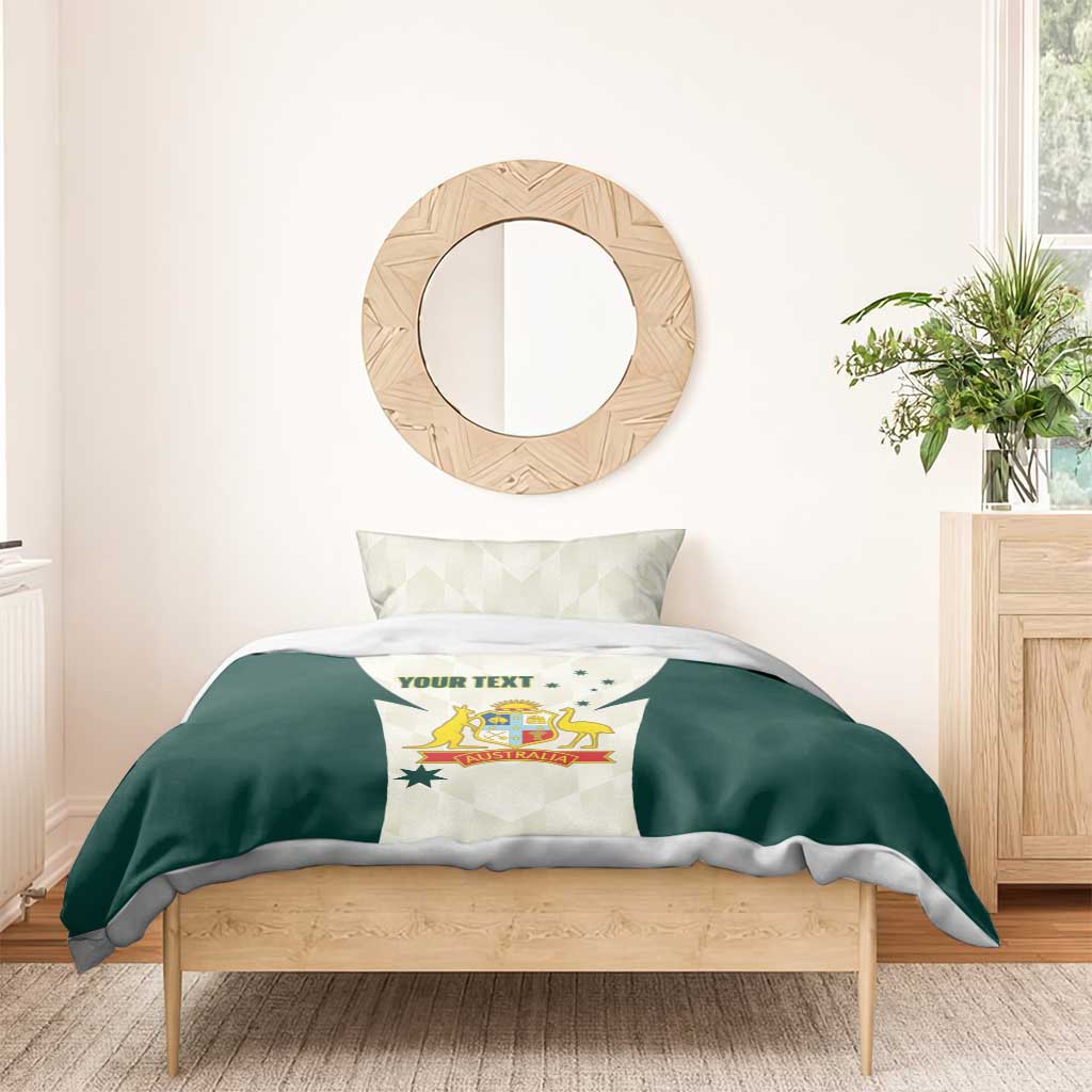 Australia Cricket Custom Bedding Set Go Aussie Test Dynamic White - Aussie Hoodie