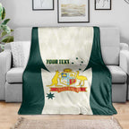 Australia Cricket Custom Blanket Go Aussie Test Dynamic White - Aussie Hoodie