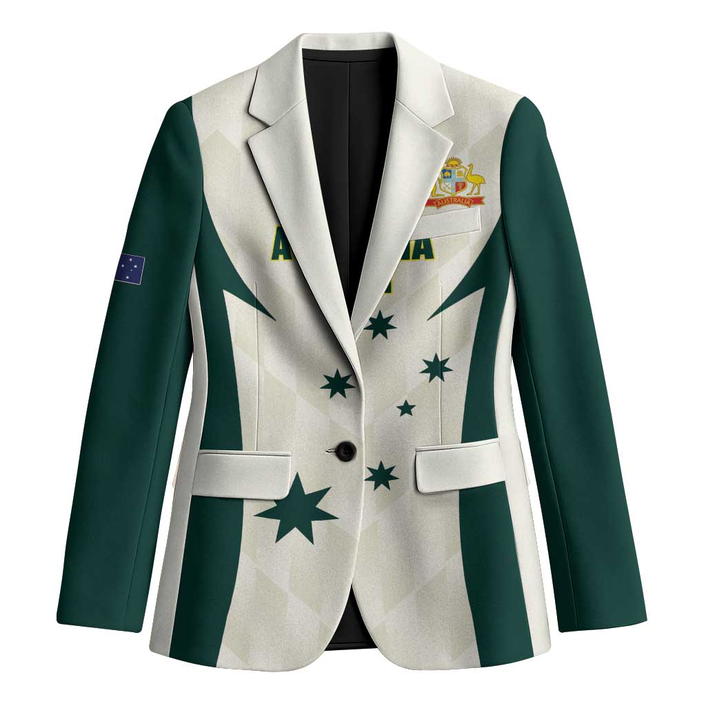 Australia Cricket Custom Blazer Go Aussie Test Dynamic White - Aussie Hoodie